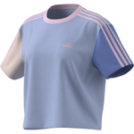 Adidas Women Essentials 3Stripes Single Jersey Crop Top - Bludaw/Blufus/Wonqua