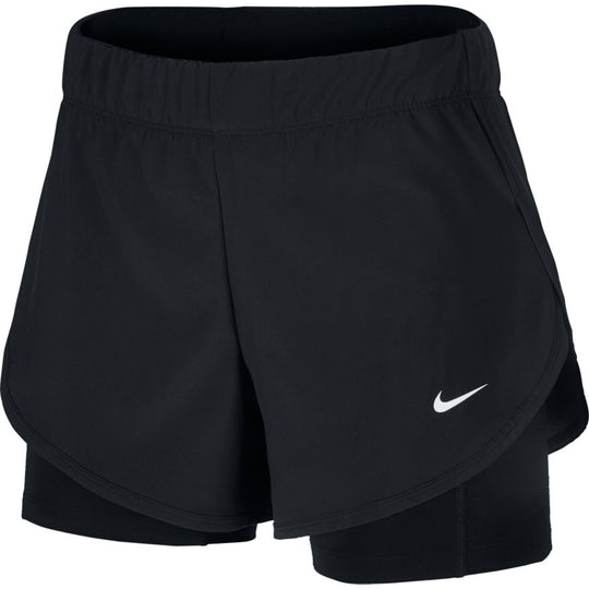 Nike Womens Flex 2IN1 Short Woven - Black/White