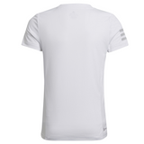 Adidas Girls Club Tee Tennis T-Shirt - White/Grey Two