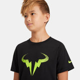 Nike Boys Court Rafa Tee DB - Black/Volt