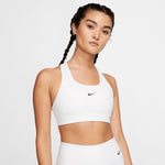 Nike DriFit Swoosh Sports Bra - White/Black