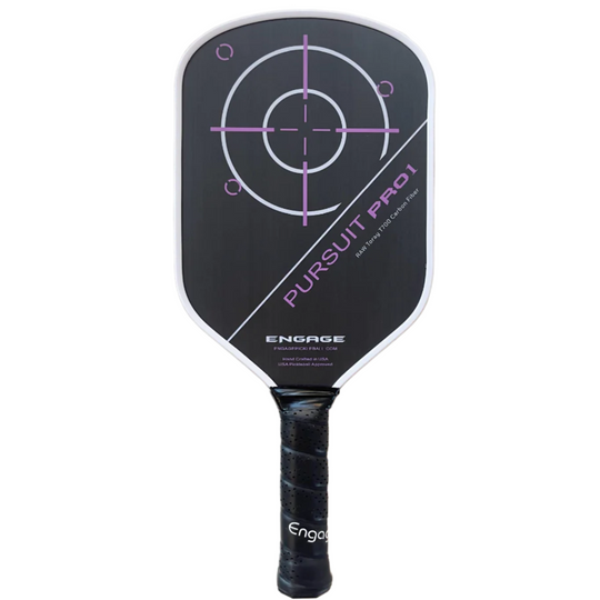 Engage Pursuit Pro 1 Elongated Power Series | Raw T700 Carbon Fiber Pickleball Paddle