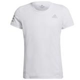 Adidas Girls Club Tee Tennis T-Shirt - White/Grey Two
