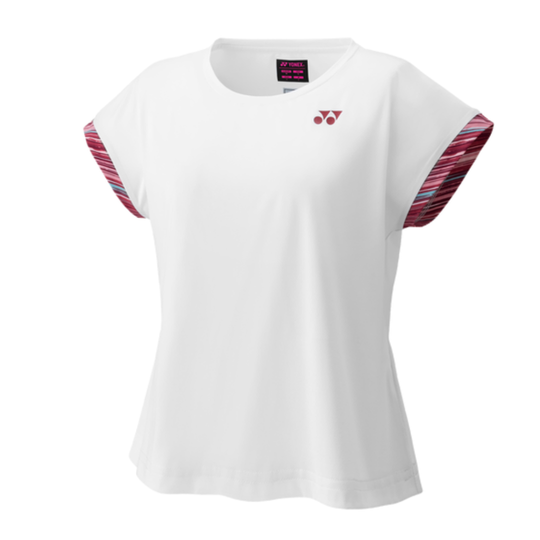 Yonex 2022 US Open White/Red Women Crew Neck Tennis  Shirt