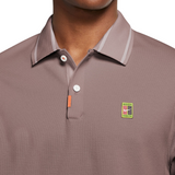 Nike Men Slim Fit Tennis Polo Shirt - Smokey Mauve/Platinum Violet