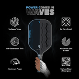 CRBN¹ TruFoam Waves Elongated Long Handle Pickleball Paddle