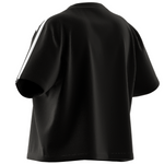 Adidas Women 3S CR Women Tennis Top - Black/White