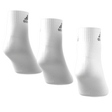 Adidas Thin and Light Ankle Socks 3 Pairs - White / Black