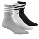 Adidas  3-Stripes Cushioned Crew Socks 3 Pairs  - White/Black/Grey