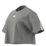 Adidas Future Icons 3 Stripes Tee - Medium Grey Heather (PLUS SIZE)