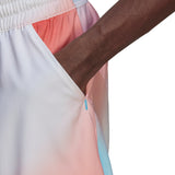 Adidas Melbourne Printed Short - White/Vivid Red/Sky Rush