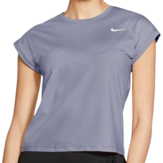 Nike Womens Court DriFit Victory Top - Indigo Haze/White