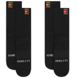 Nike Court Multiplier Max Cushioned Tennis Crew Socks 2 Pairs - Black