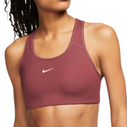 Nike Dri-fit Swoosh Bra - Canyon Rust/White