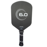 Six Zero Infinity Edgeless Double Black Diamond Control 16mm Pickleball Paddle - White
