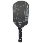 Six Zero Infinity Edgeless Double Black Diamond Control 16mm Pickleball Paddle - White