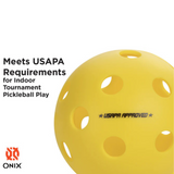 Onix Fuse Indoor Single Pickleball - Yellow