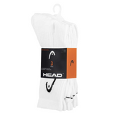 Head 3-Pack Half Cushion Crew Mens Tennis Socks - White