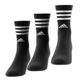 Adidas 3-Stripes Cushioned Crew Socks 3 Pairs - Black/White