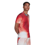 Adidas Melbourne Tee - White/Legend Burgundy/Vivid Red