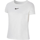 Nike Girls Court DriFit Top SS - White
