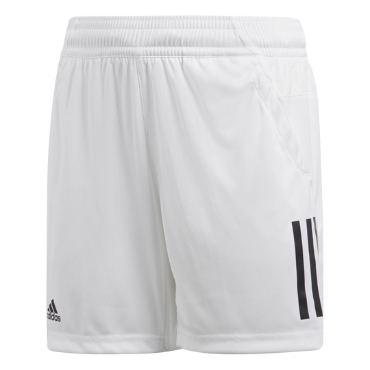 Adidas Boys Club 3 Stripe Short - White/Black