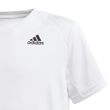 Adidas Boy Club 3-Stripe Tennis T-Shirt - White/Black