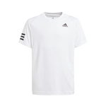 Adidas Boy Club 3-Stripe Tennis T-Shirt - White/Black