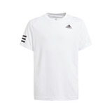 Adidas Boy Club 3-Stripe Tennis T-Shirt - White/Black