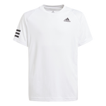 Adidas Boy Club 3-Stripe Tennis T-Shirt - White/Black