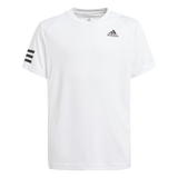 Adidas Boy Club 3-Stripe Tennis T-Shirt - White/Black