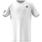 Adidas Boy Club 3-Stripe Tennis T-Shirt - White/Black