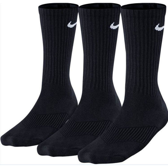 Nike Youths Cotton Cushion Crew Sock 3 Pack black