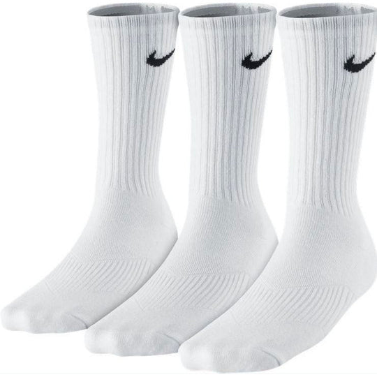 Nike Youths Cotton Cushion Crew Sock 3 Pack white