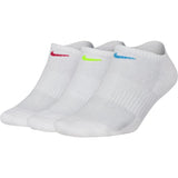 Nike Womens No Show Sock 3 Pack - White/Multi Colour