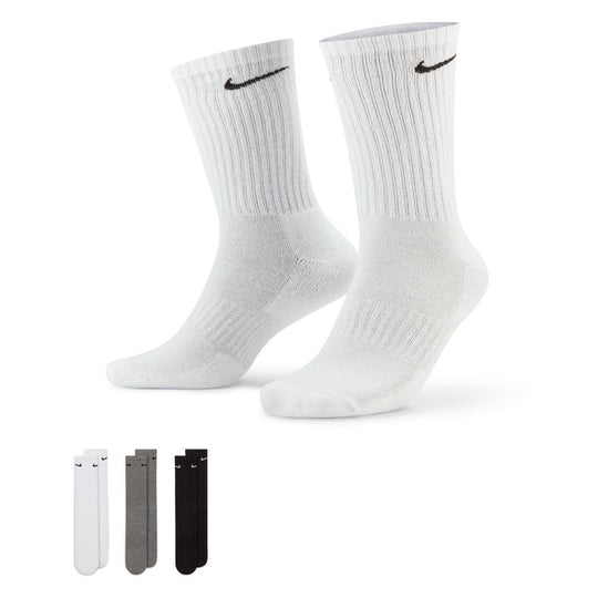 Nike Everyday Training Crew Socks 3 Pack - White/Grey/Black