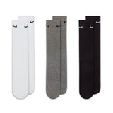 Nike Everyday Training Crew Socks 3 Pack - White/Grey/Black