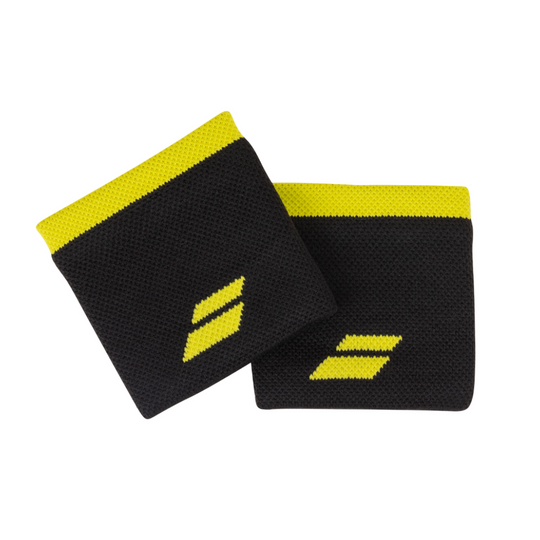 Babolat Jumbo Wristband 2 Pack - Black/Sulphur Spring