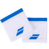 Babolat Logo Wristband 2 Pack - White/Blue Aster
