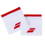 Babolat Jumbo Wristband 2 Pack - White/Tomato Red