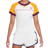 Nike Womens Court DriFit Slam Top - White/University Gold