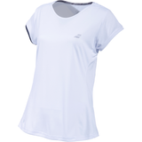 Babolat Girls Performance Cap Sleeve Top - White/Silver