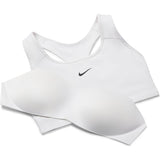 Nike DriFit Swoosh Sports Bra - White/Black