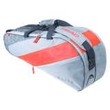Head Elite 6 Racquet Combi - Grey/Orange