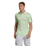 Adidas Club 3 Stripe Polo - Glow Green/Grey