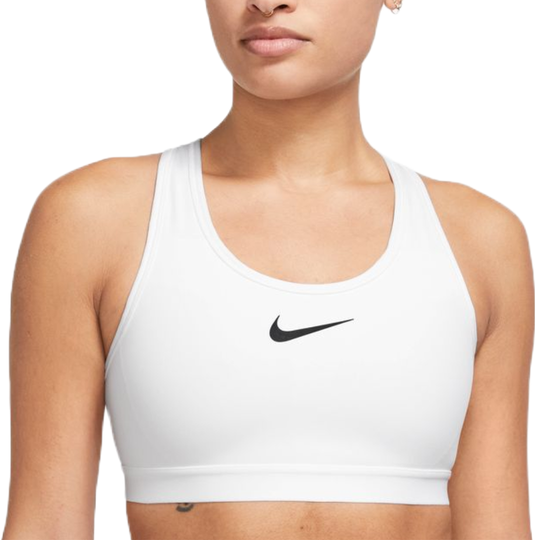 Nike Swoosh High Support Women's Non-Padded Adjustable Sports Bra - White