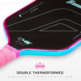 Franklin C45 Parris Todd Signature Carbon Fiber 13.25mm Pickleball Paddle - Hot Pink/Surf Blue