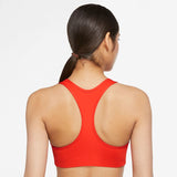 Nike Womens DriFit Swoosh Bra - Chile Red/Black