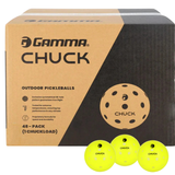 Gamma Chuck Outdoor Pickleball 48 Pack - Bright Yellow