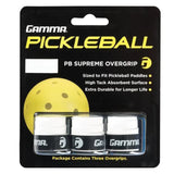 Gamma Pickleball Supreme Overgrips3 Pack - White